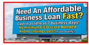 A business billboard